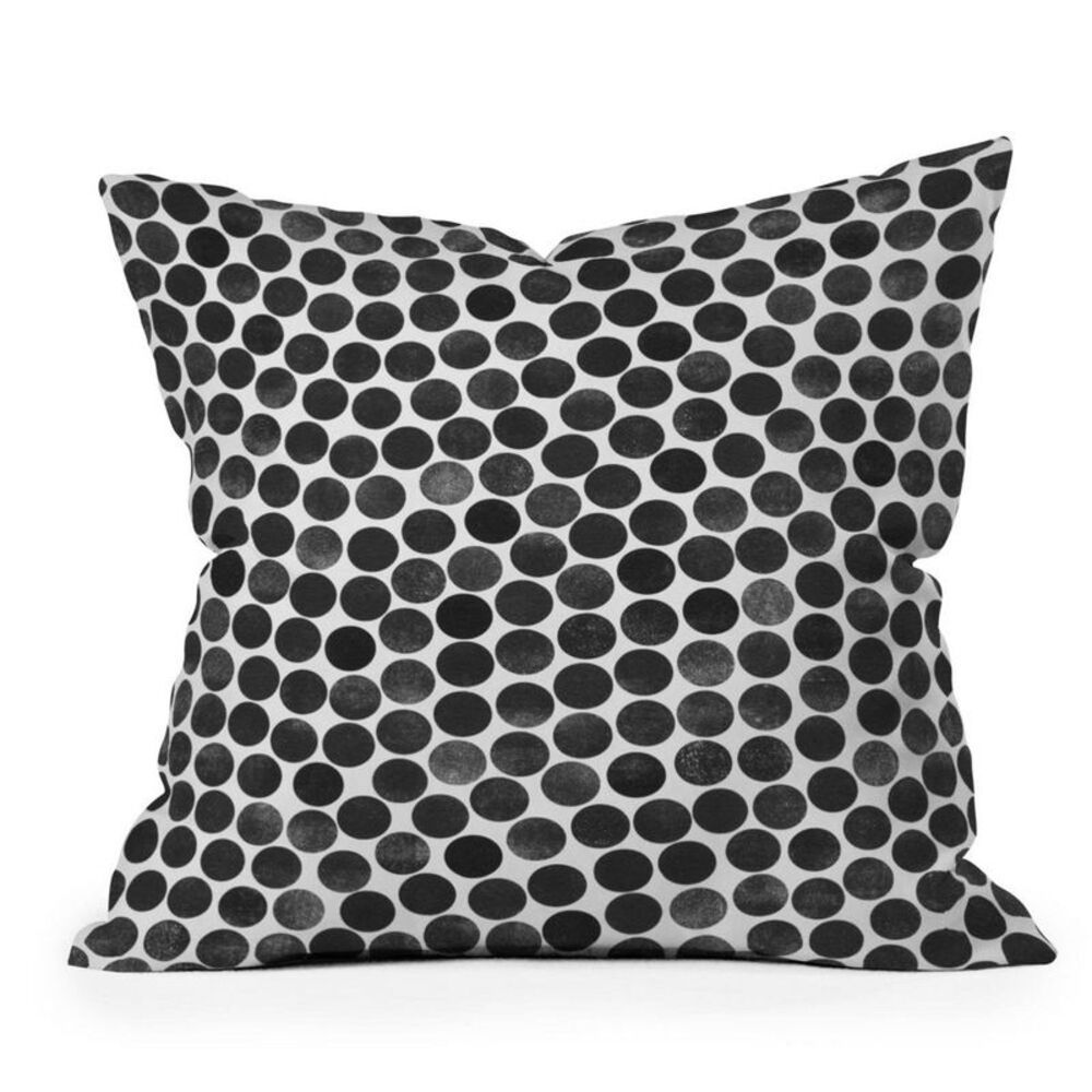 20"x20" Deny Designs Garima Dhawan Dance Square Outdoor Throw Pillow Black/